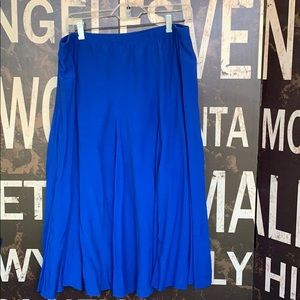 Blue A-line Flowy Skirt